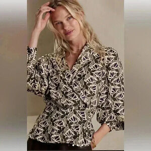 Banana Republic SILKY TIE-WRAP BLOUSE